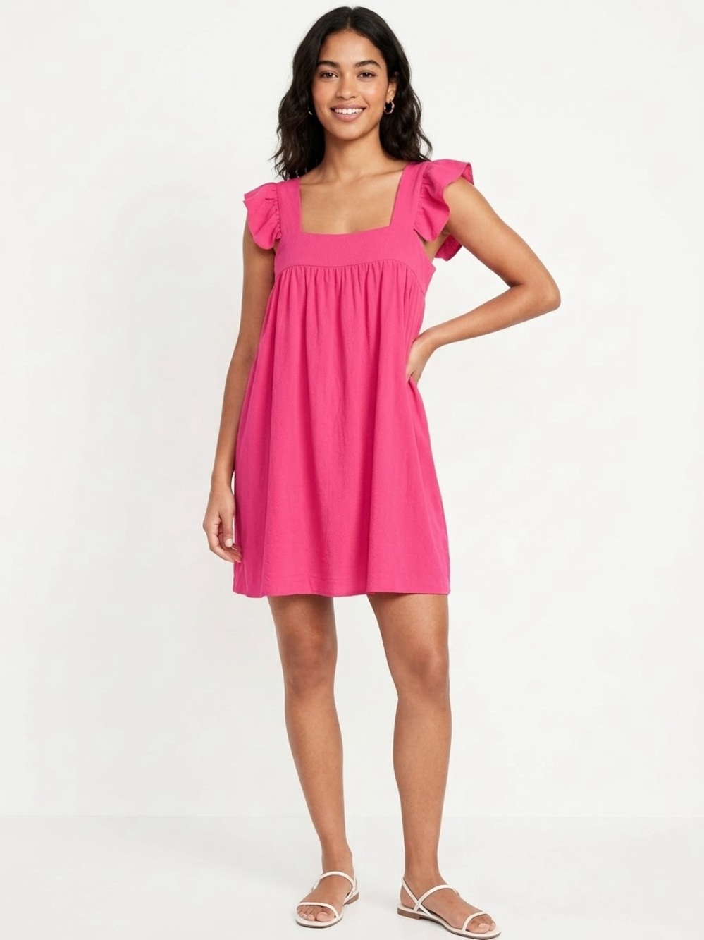 Tuckernuck Pomander Place Pink Hazel Flutter Sleeve Mini Dress Size Medium